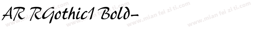 AR RGothic1 Bold字体转换